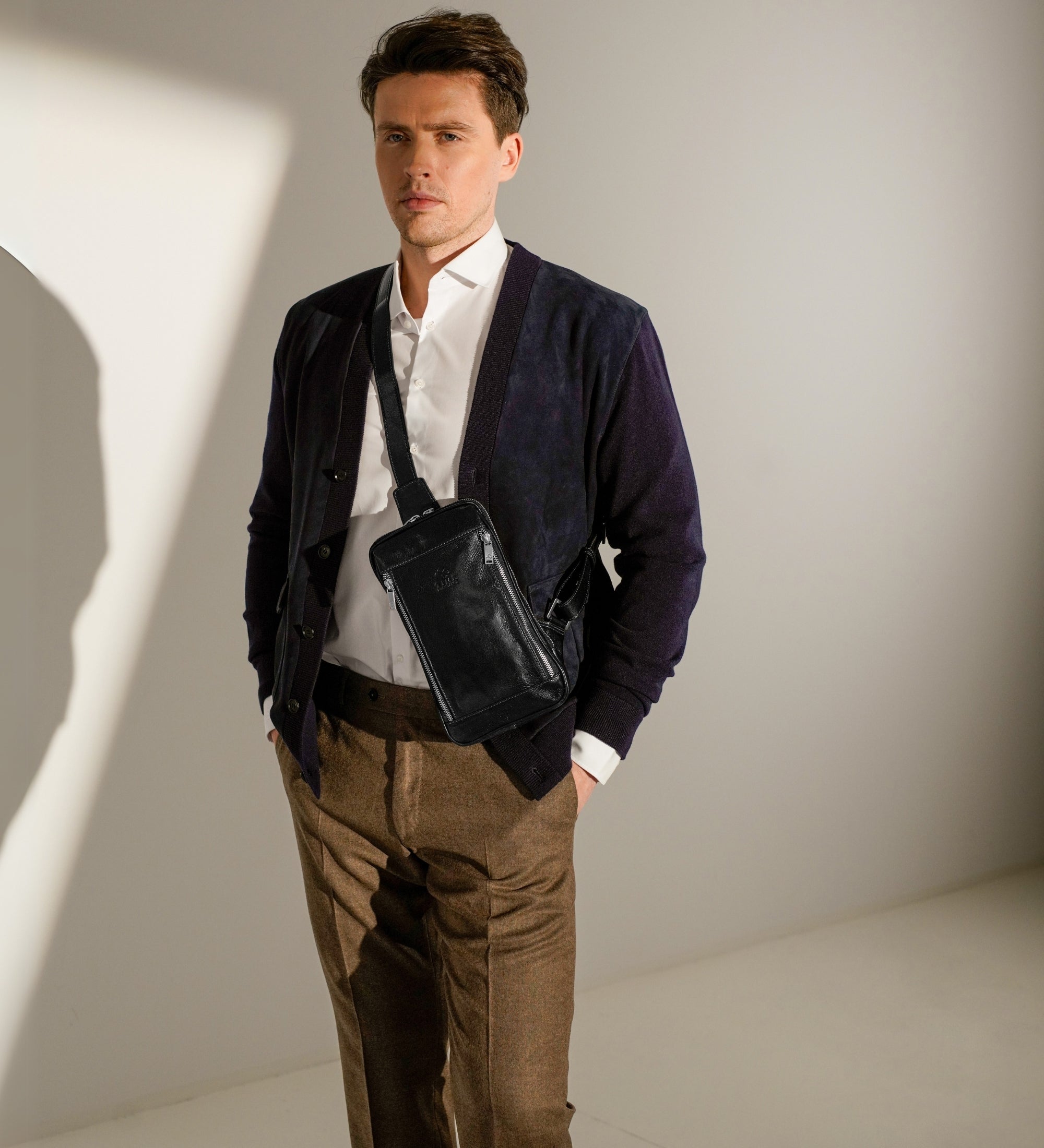 Leather Sling Bag Chest Bag - Kim