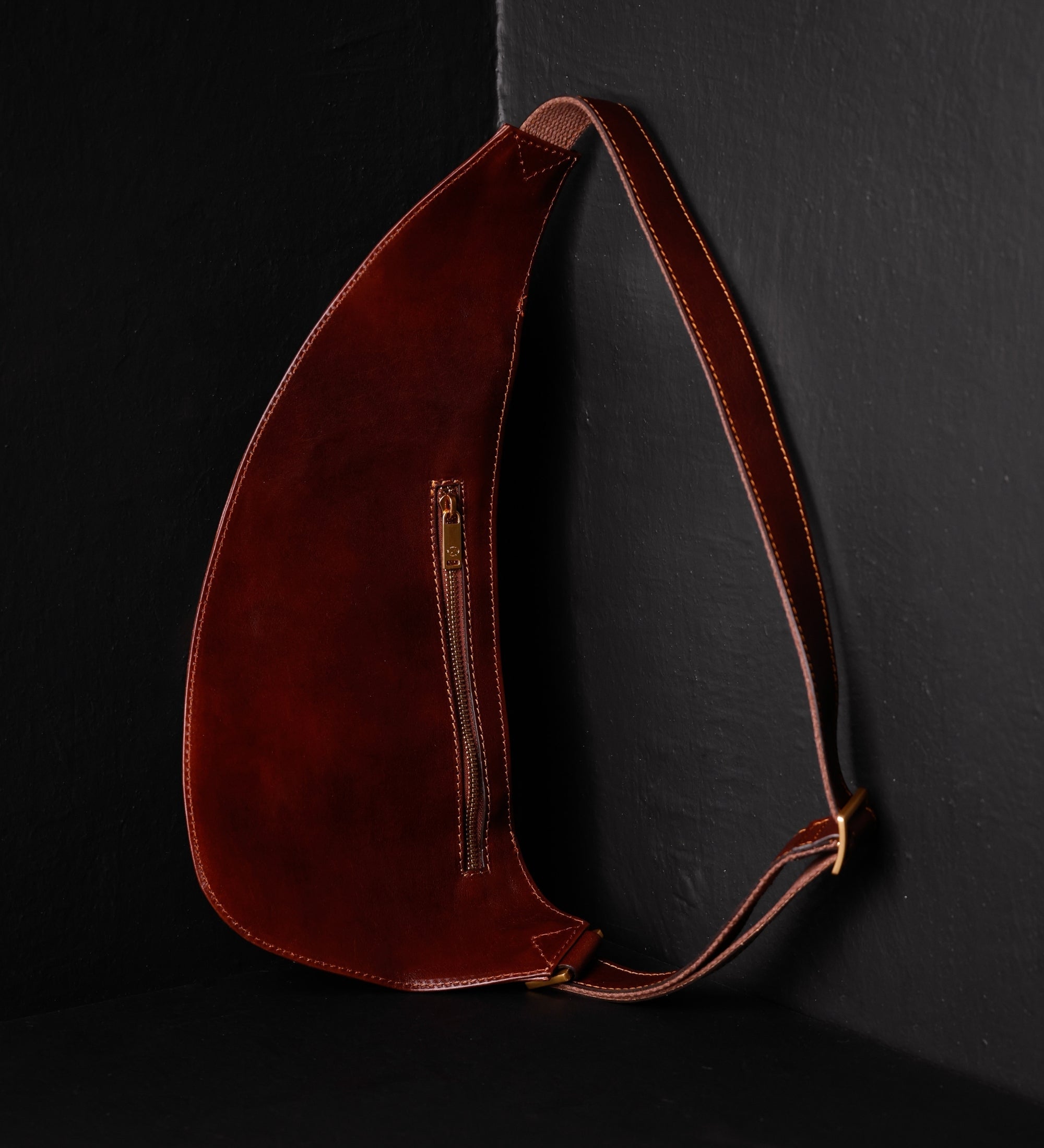 Leather Sling Bag Crossbody Bag - The Monk