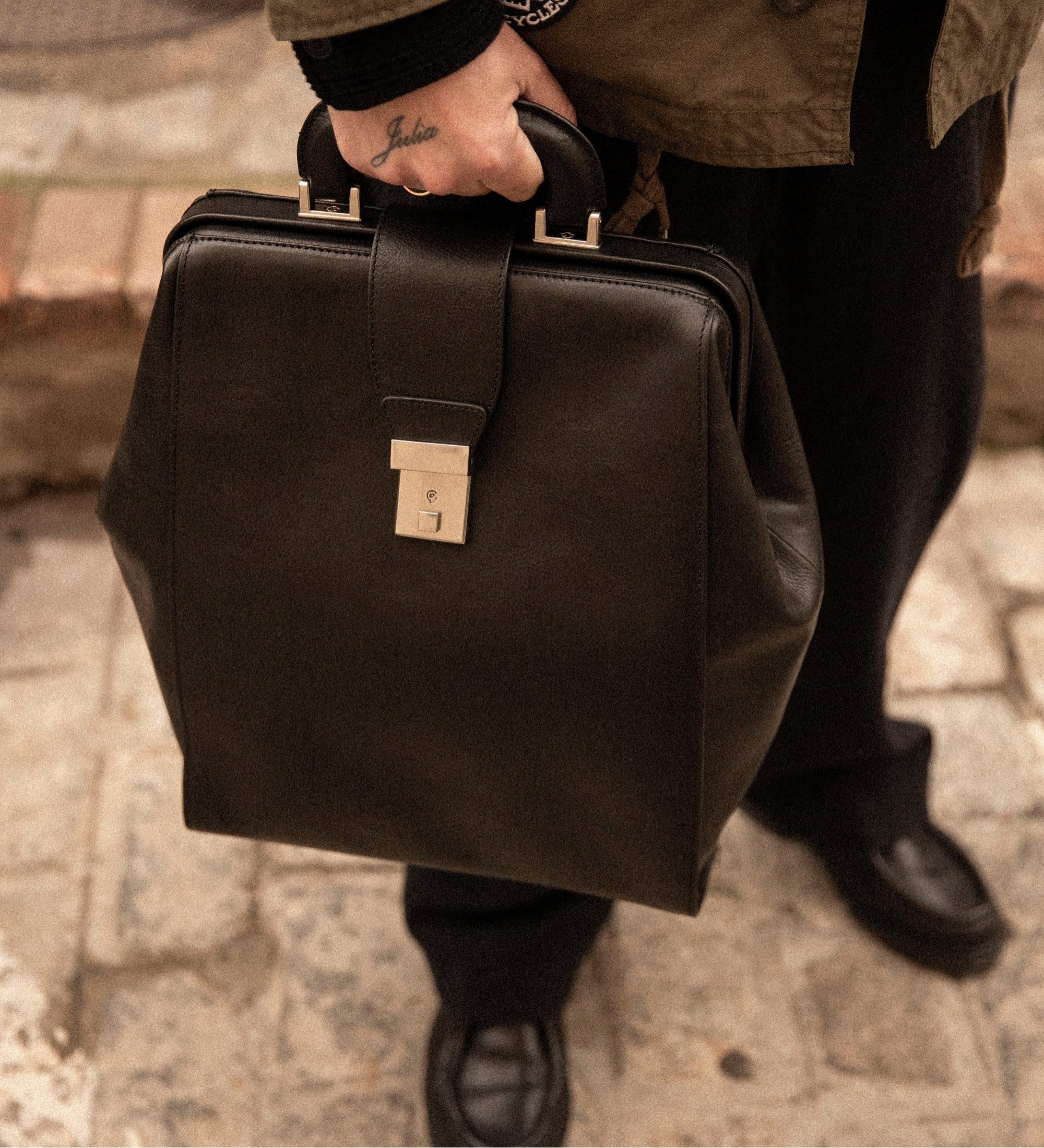 Leather Backpack - A Brief Story of Time