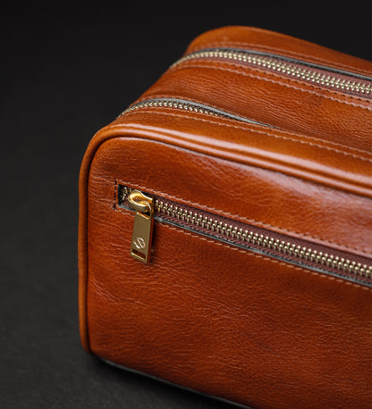 Leather Cosmetic Bag Dopp Kit - All the Kings Men