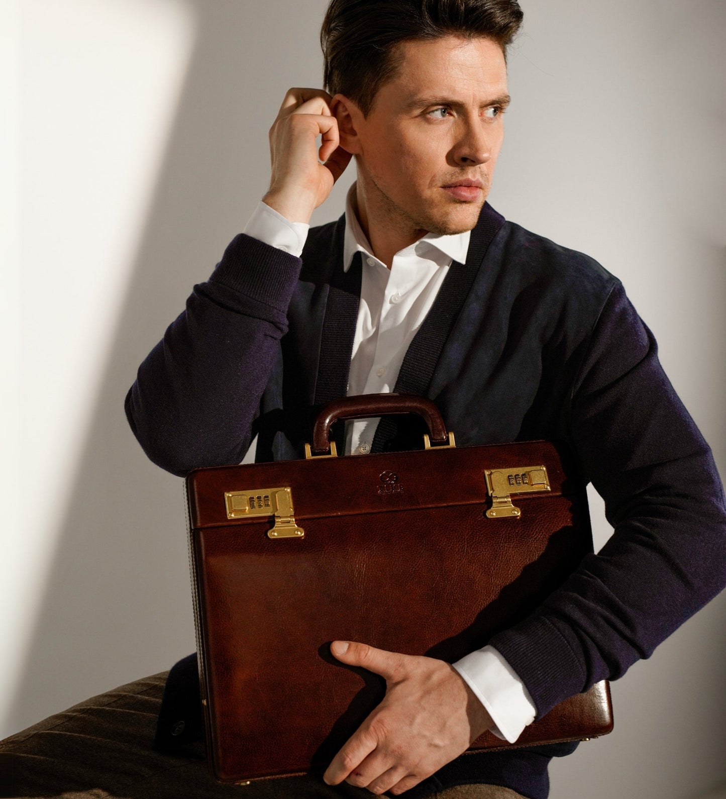 Attaché-case en cuir Porte-documents - The Golden Bowl
