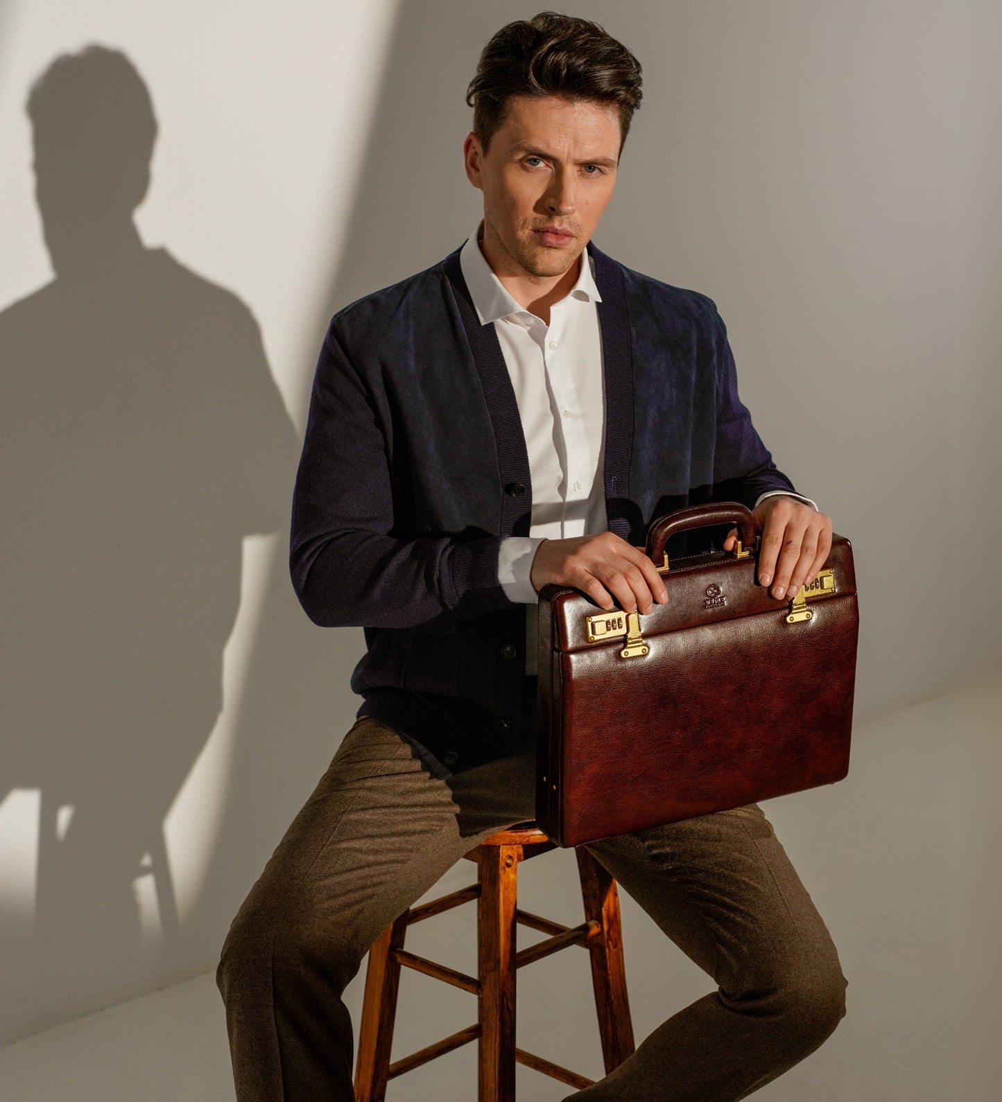Attaché-case en cuir Porte-documents - The Golden Bowl