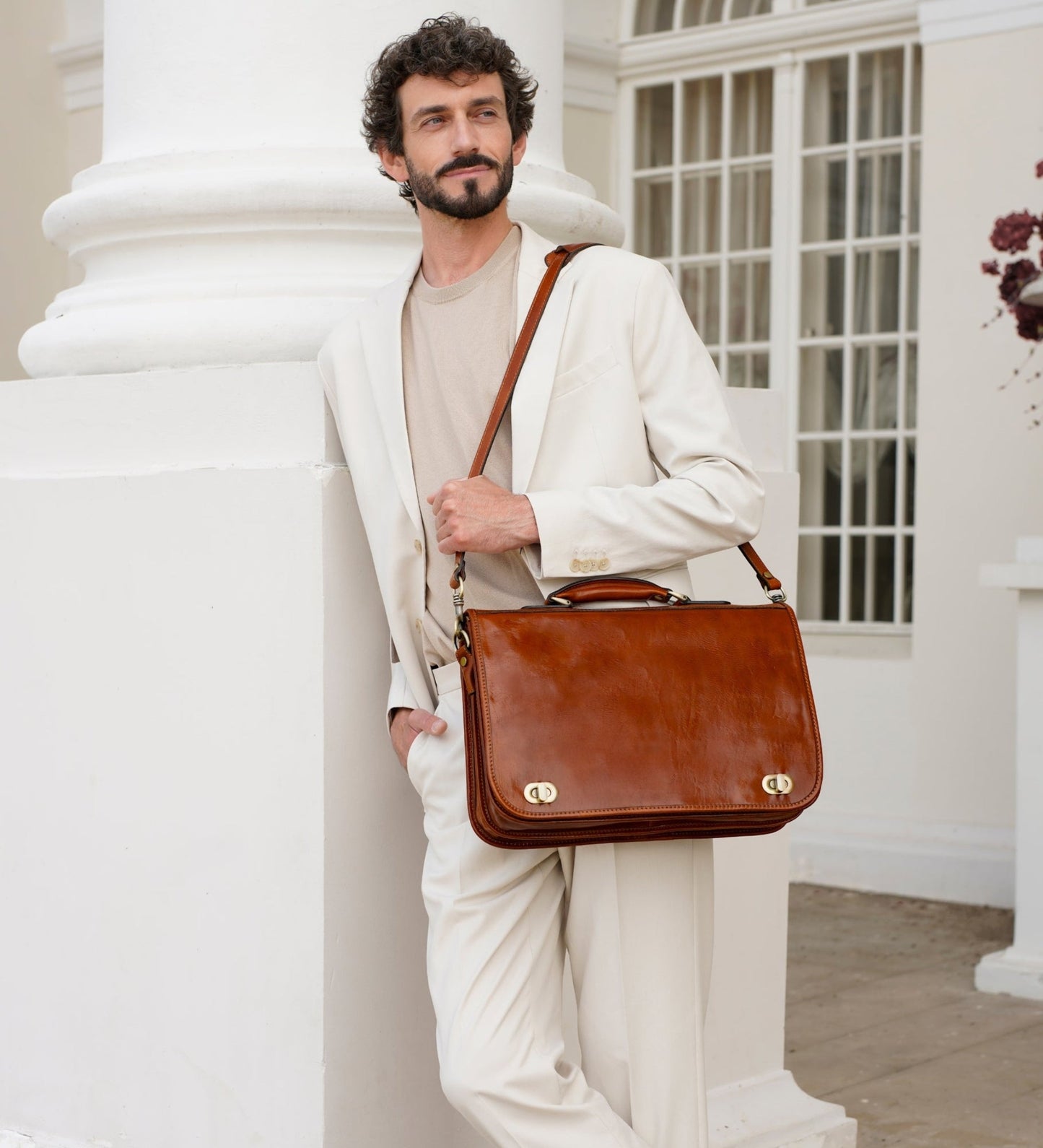 Sacoche en cuir pour ordinateur portable - Illusions