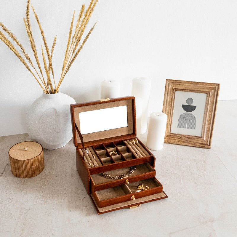 Leather Jewelry Box - Beloved Accessories Time Resistance   