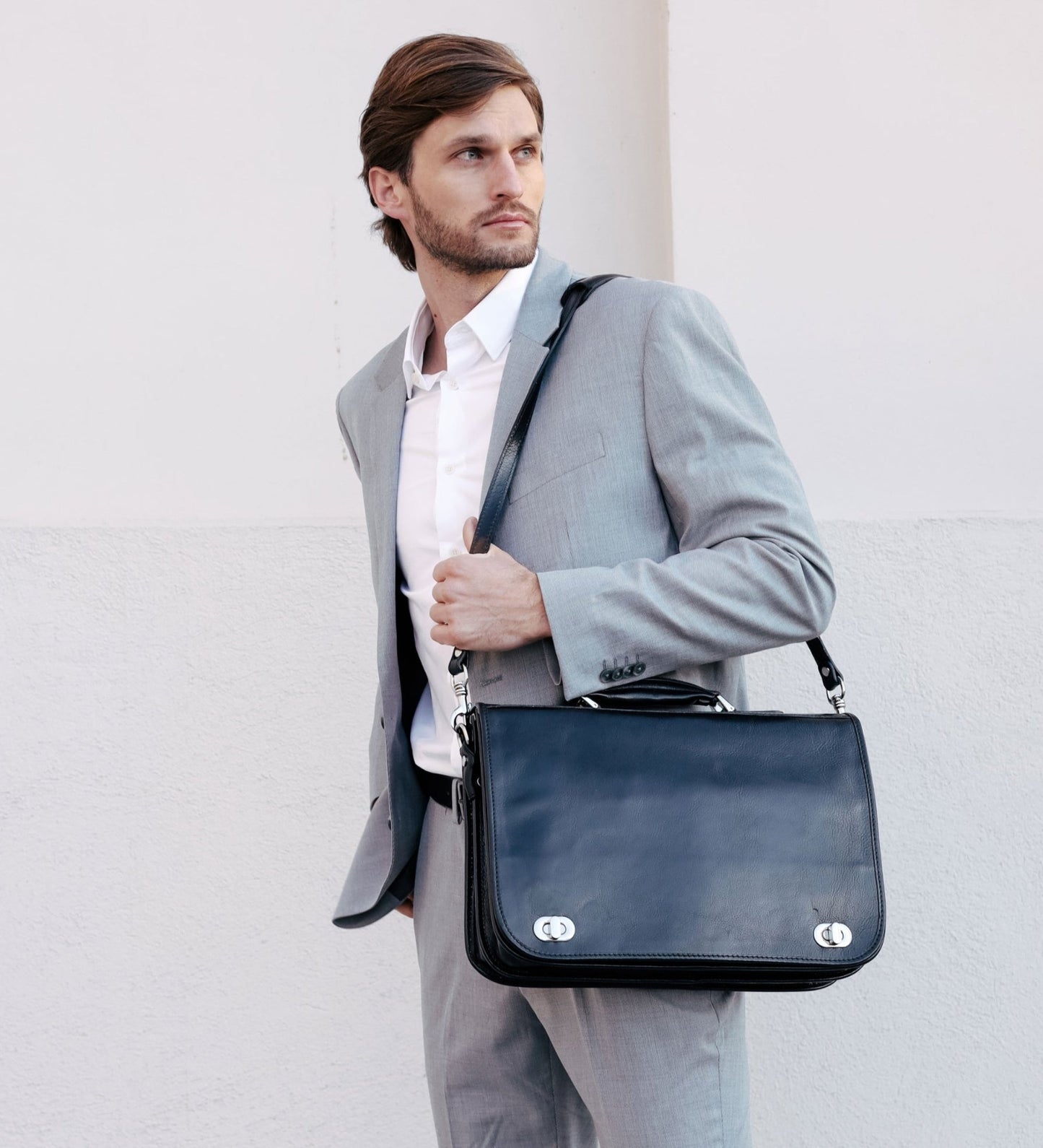 Sacoche en cuir pour ordinateur portable - Illusions