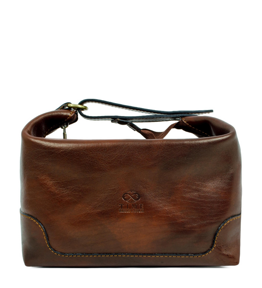 Trousse de toilette en cuir - Autumn Leaves