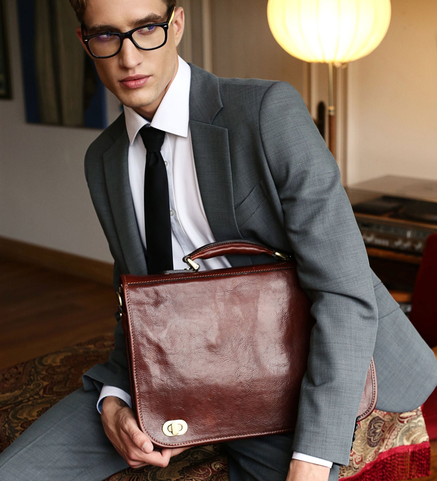 Sacoche en cuir pour ordinateur portable - Illusions