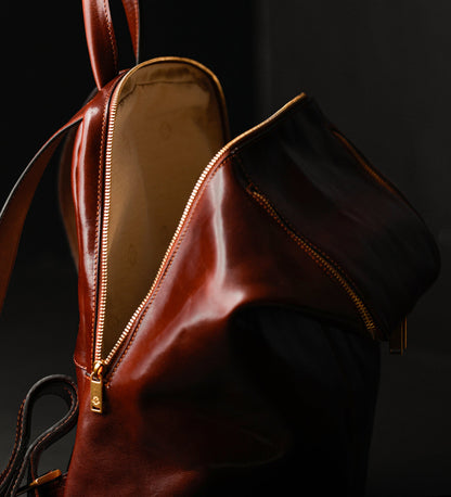 Leather Backpack for Women - A Bend in the River