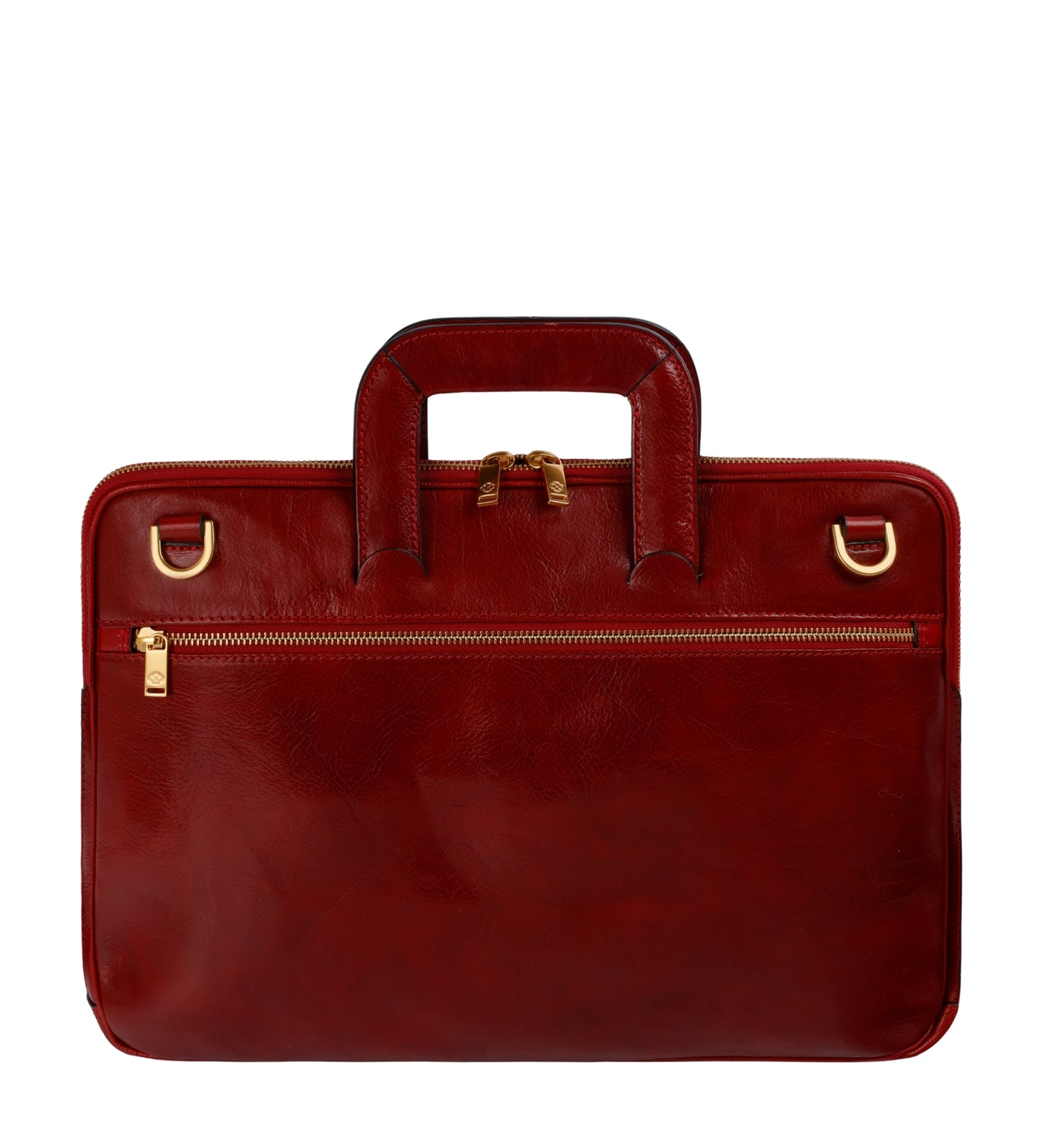 Leather Briefcase Laptop Bag - Brave New World