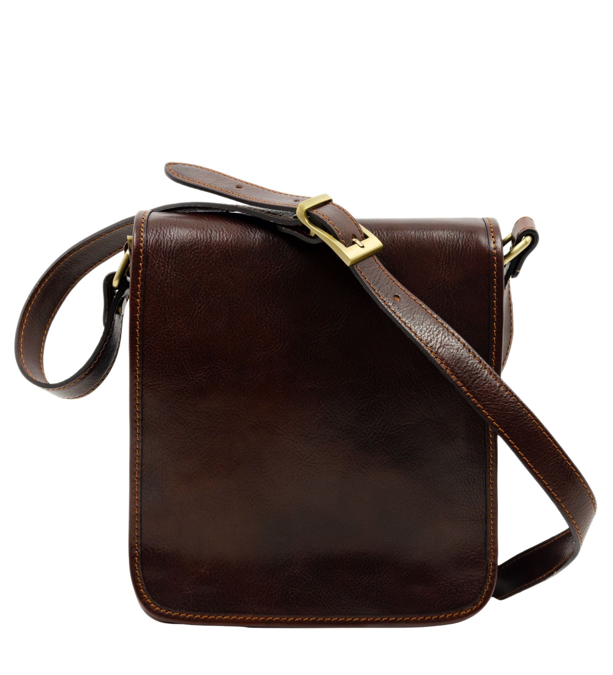 Small Leather Messenger Bag - On The Road