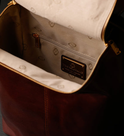 Leather Backpack for Women - A Bend in the River