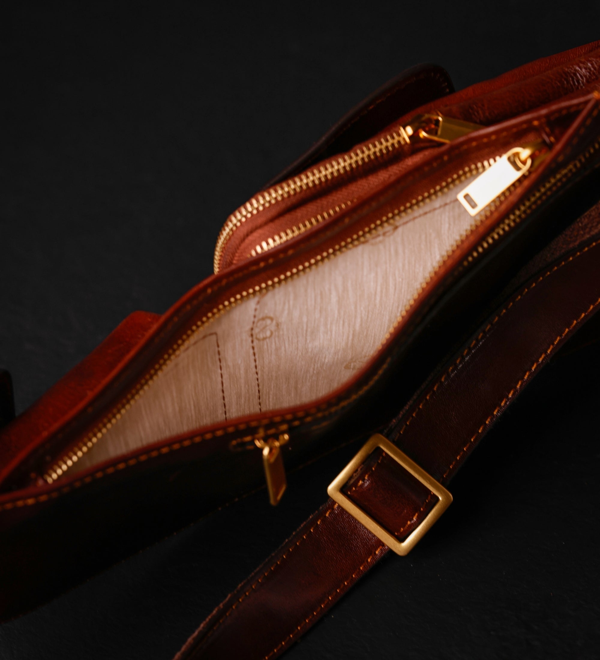 Leather Sling Bag Crossbody Bag - The Monk