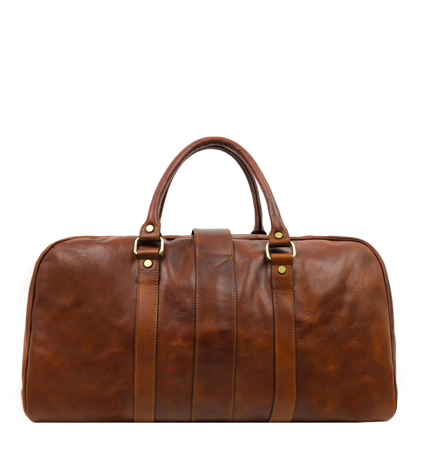Sac de sport en cuir marron Cognac mat - Tender Is the Night