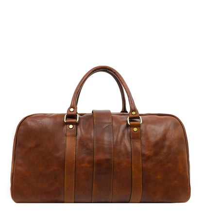 Sac de sport en cuir marron Cognac mat - Tender Is the Night