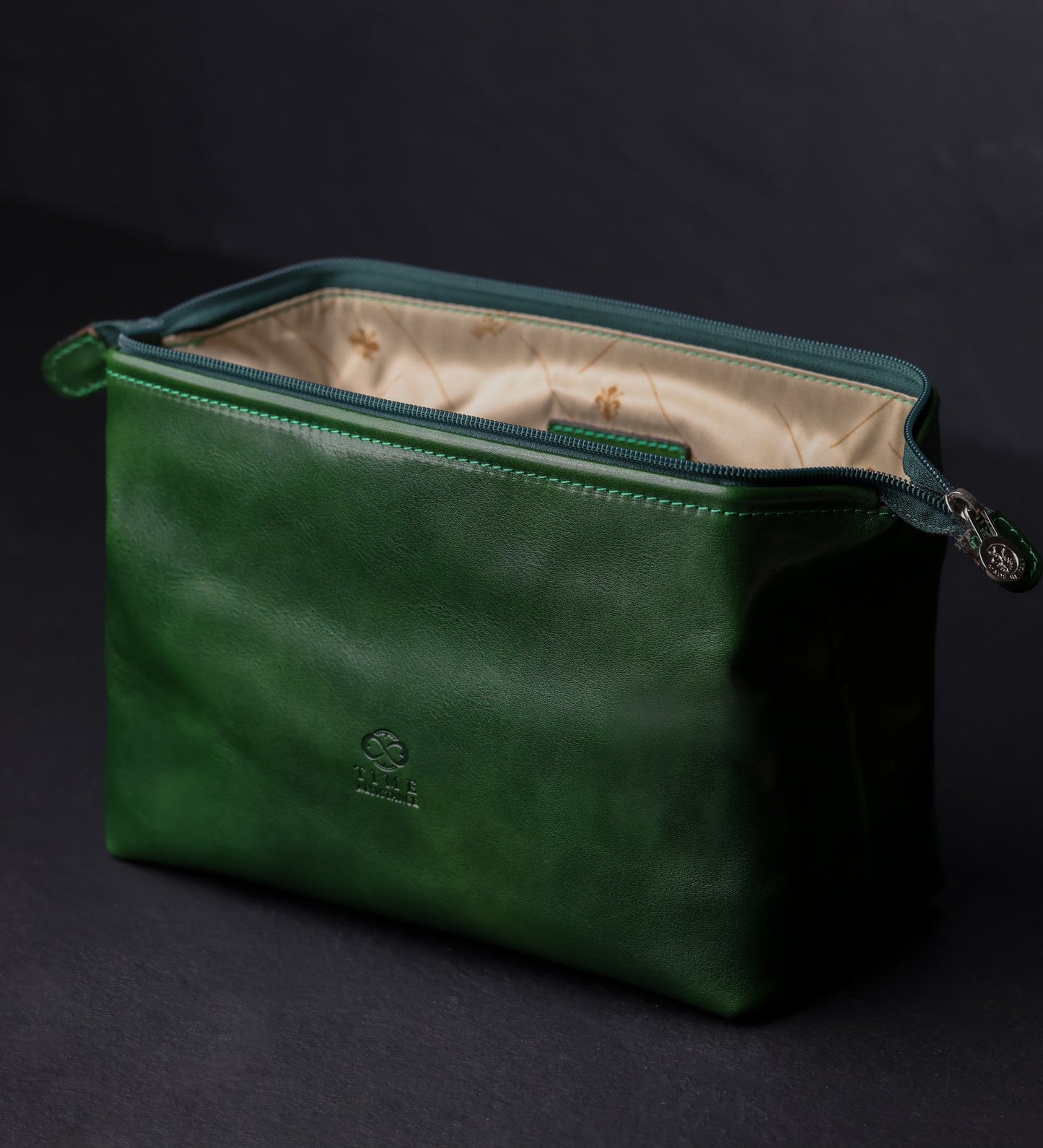 Small Leather Toiletry Bag for Women - Four Past Midnight