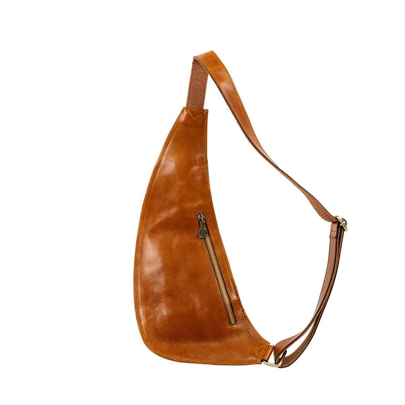 Leather Sling Bag Crossbody Bag - The Monk  Time Resistance   