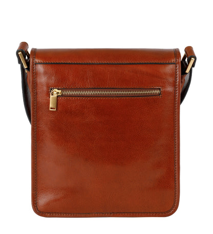 Kleine Leder-Messenger Bag - On The Road