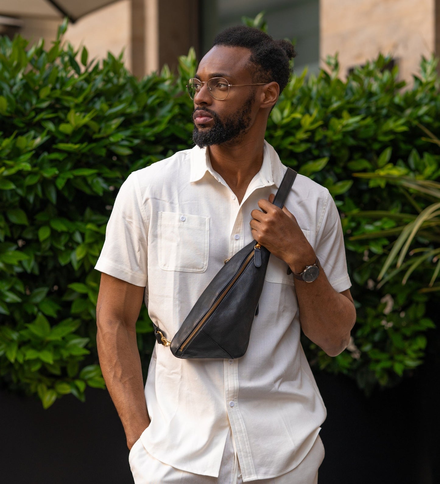 Sac besace en cuir - The Monk
