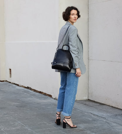 Sac à dos en cuir convertible pour femme - Regeneration