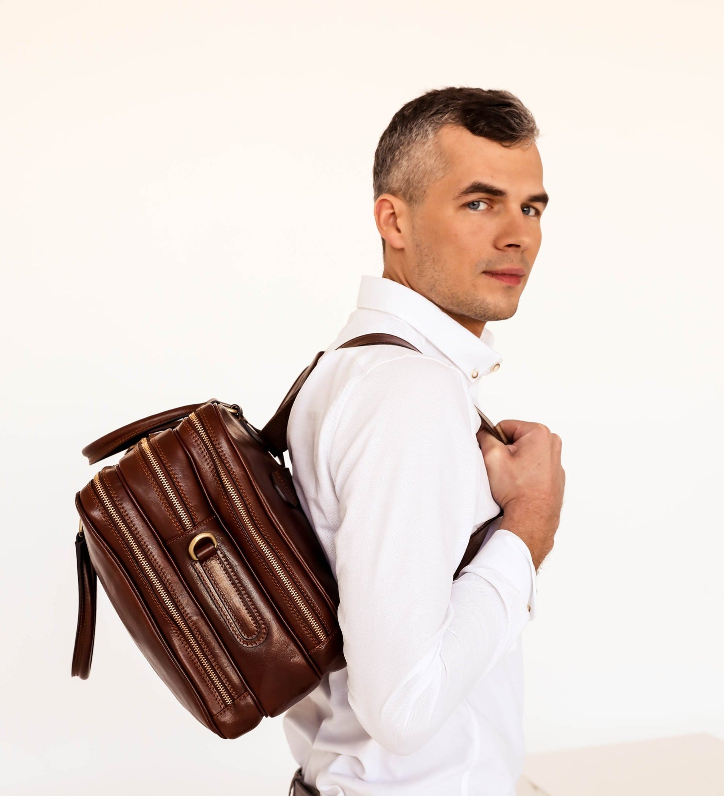 Sac à dos porte-documents convertible en cuir - L'adieu aux armes