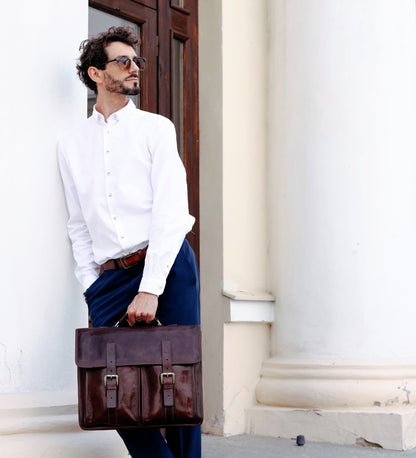 Porte-documents et sacoche en cuir - The Time Machine