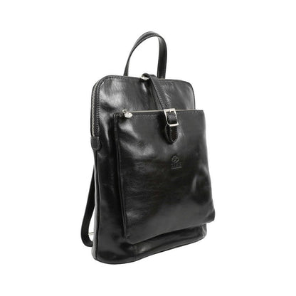 Convertible Leather Backpack Shoulder Bag - Emma Backpack Time Resistance   