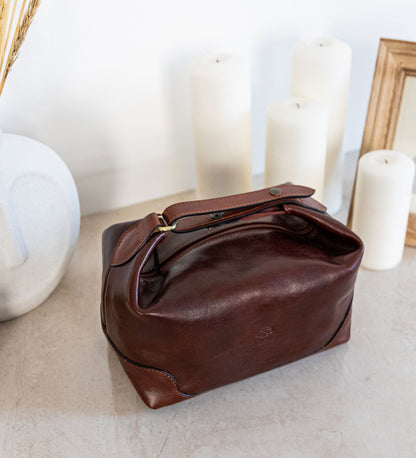 Trousse de toilette en cuir - Autumn Leaves