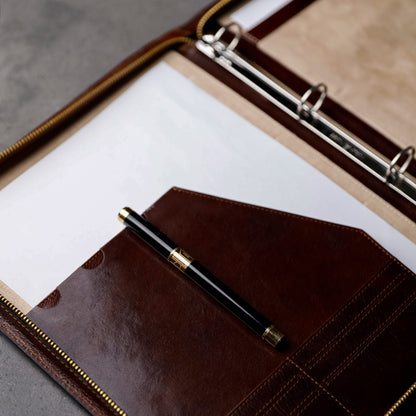 Leather Portfolio with Binder - Joy in the Morning