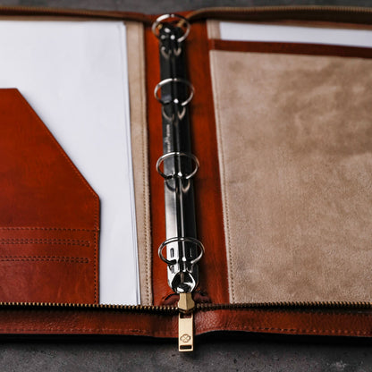 Leather Portfolio with Binder - Joy in the Morning