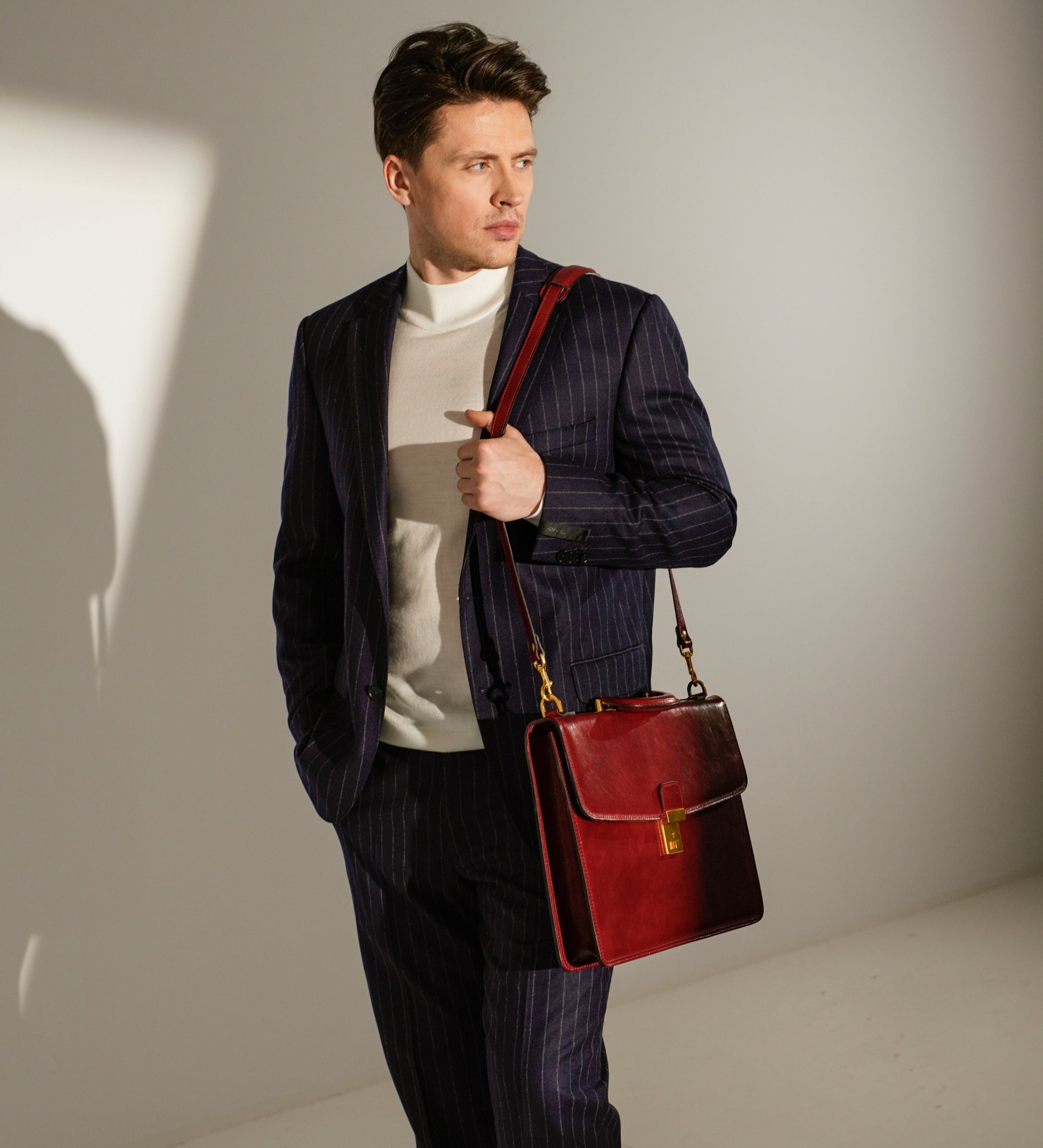 Leather Briefcase - The Sound of the Mountain