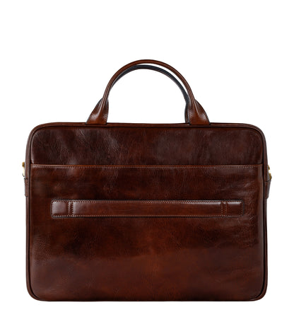 Leather Briefcase Laptop Bag - The Sheltering Sky