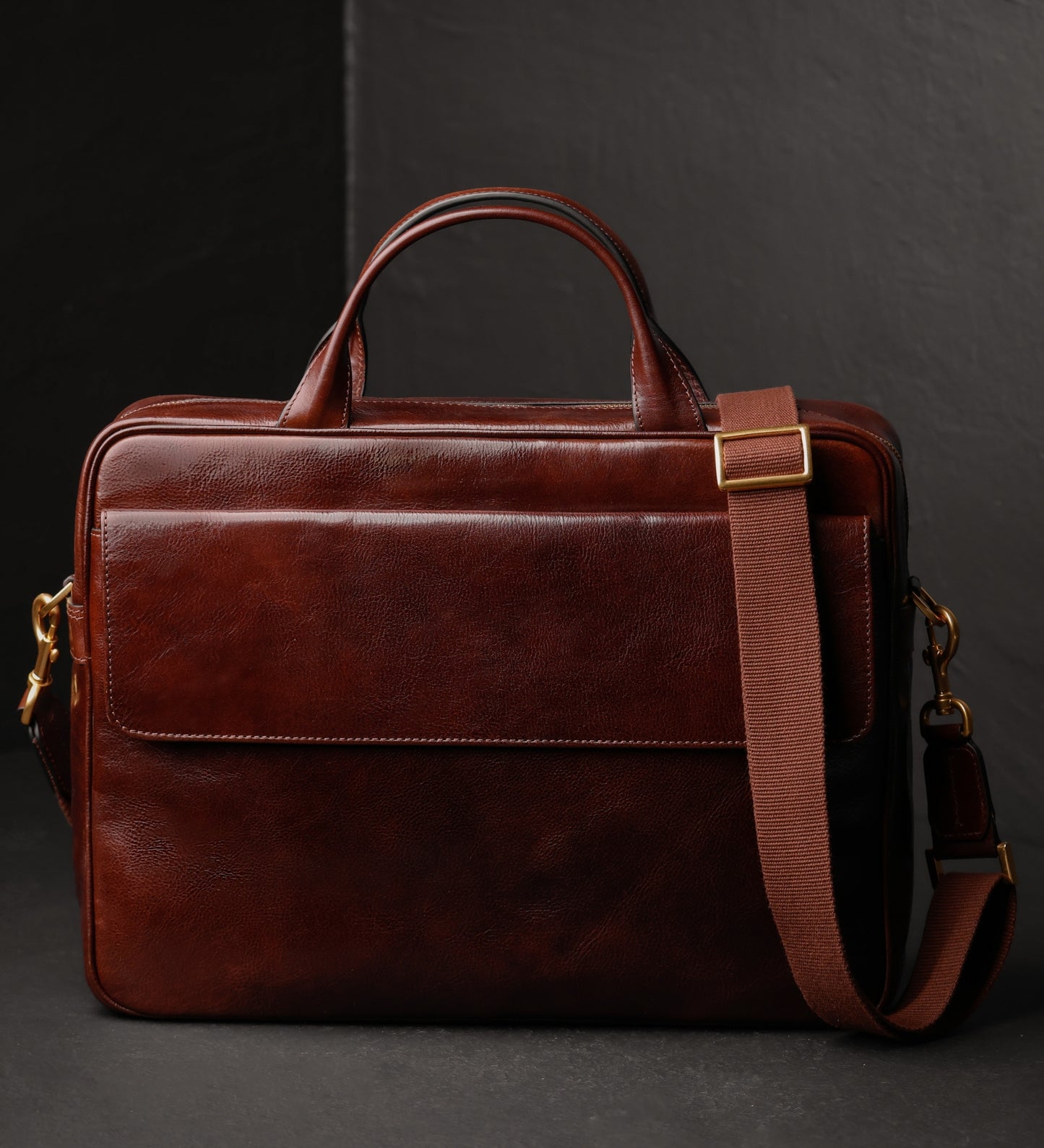 Leather Briefcase Laptop Bag - The Sheltering Sky