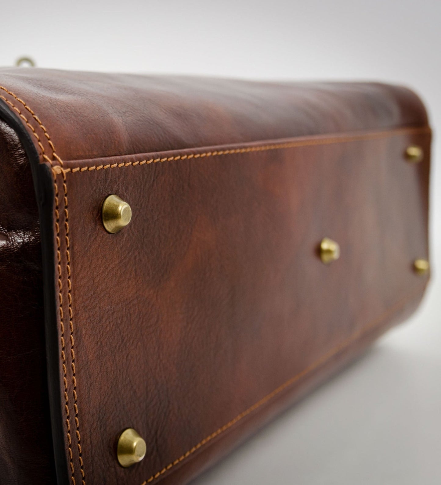 Grand sac de médecin en cuir marron - Mrs Dalloway