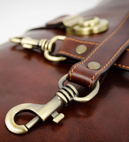 Grand sac de médecin en cuir marron - Mrs Dalloway