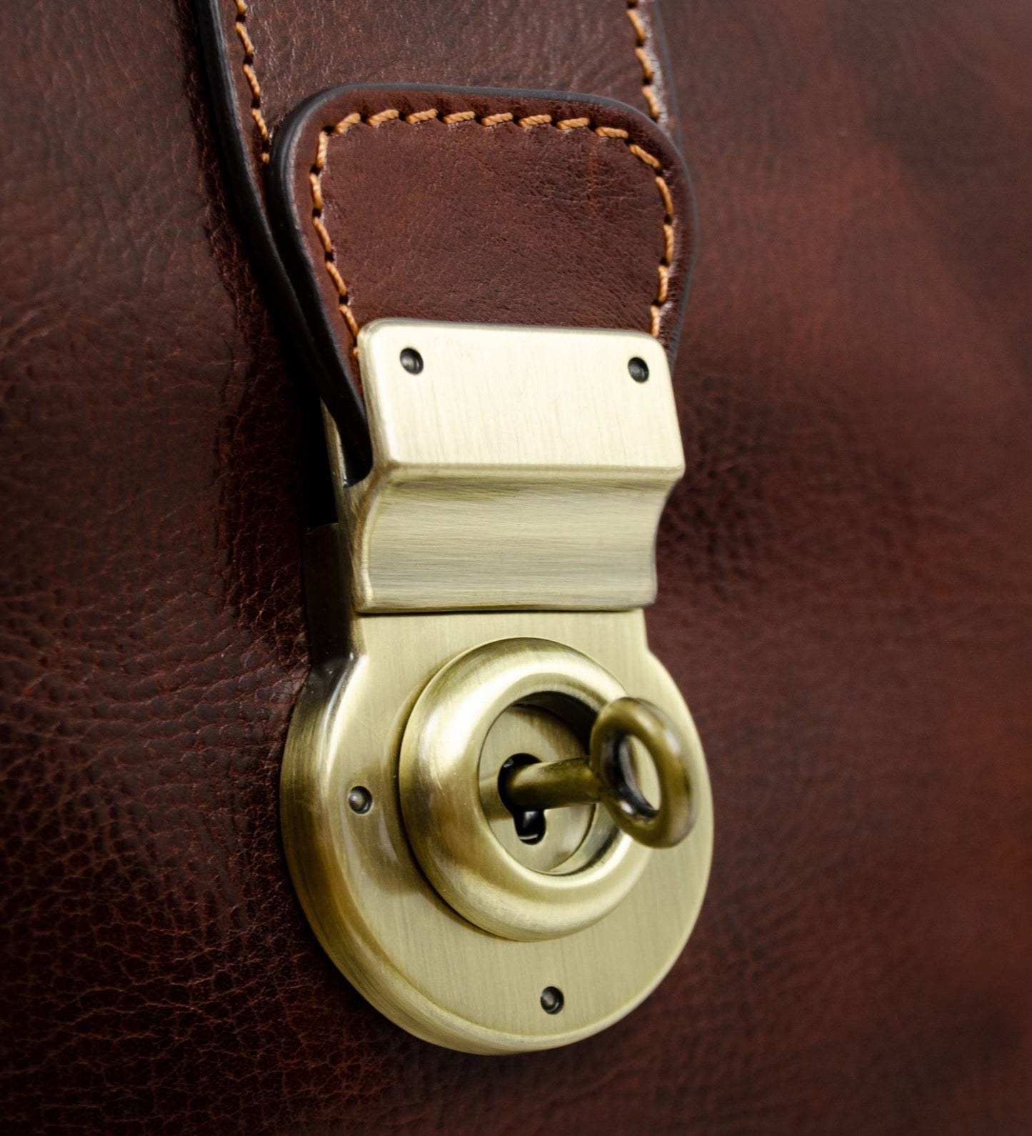 Grand sac de médecin en cuir marron - Mrs Dalloway