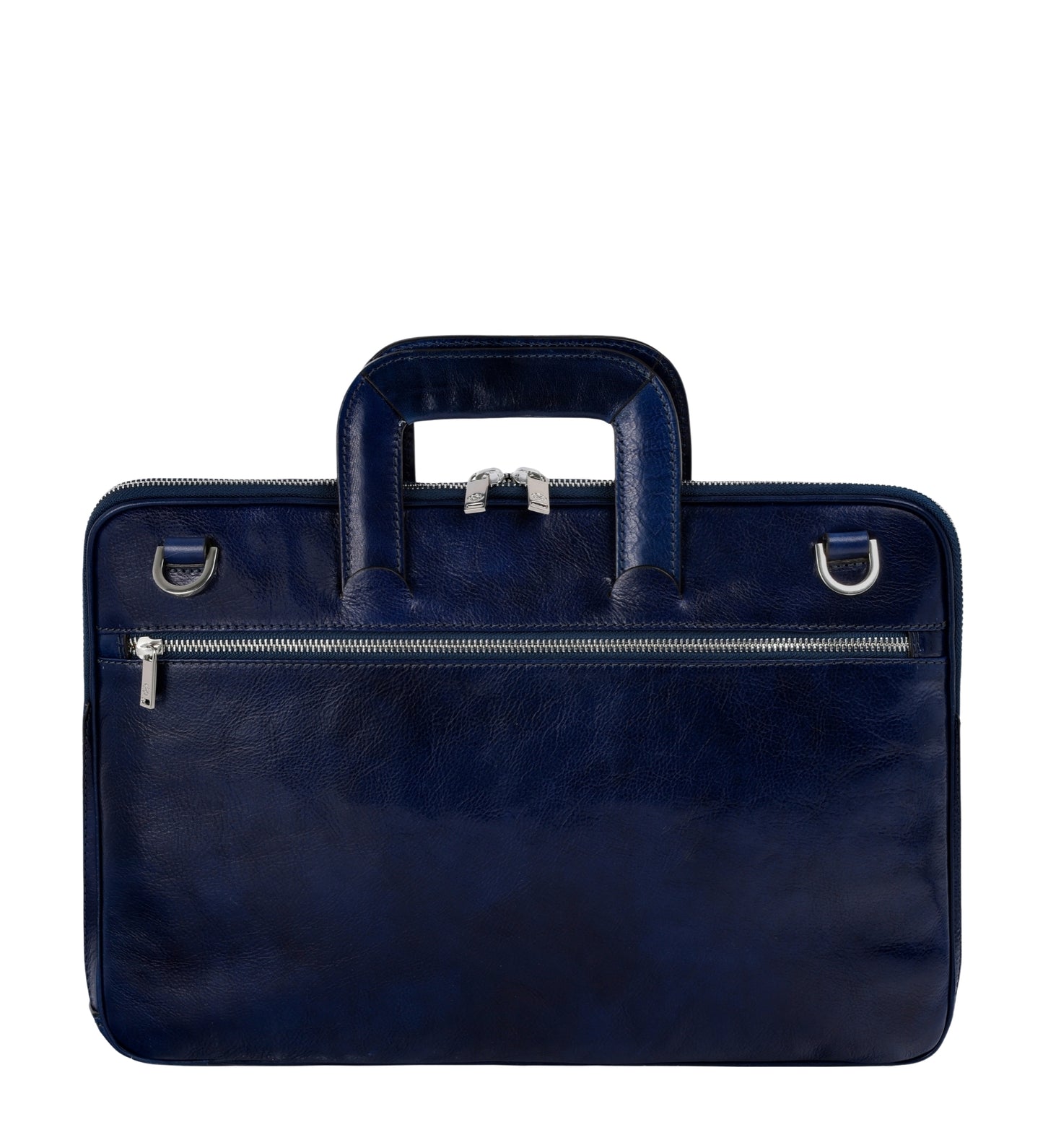 Leather Briefcase Laptop Bag - Brave New World