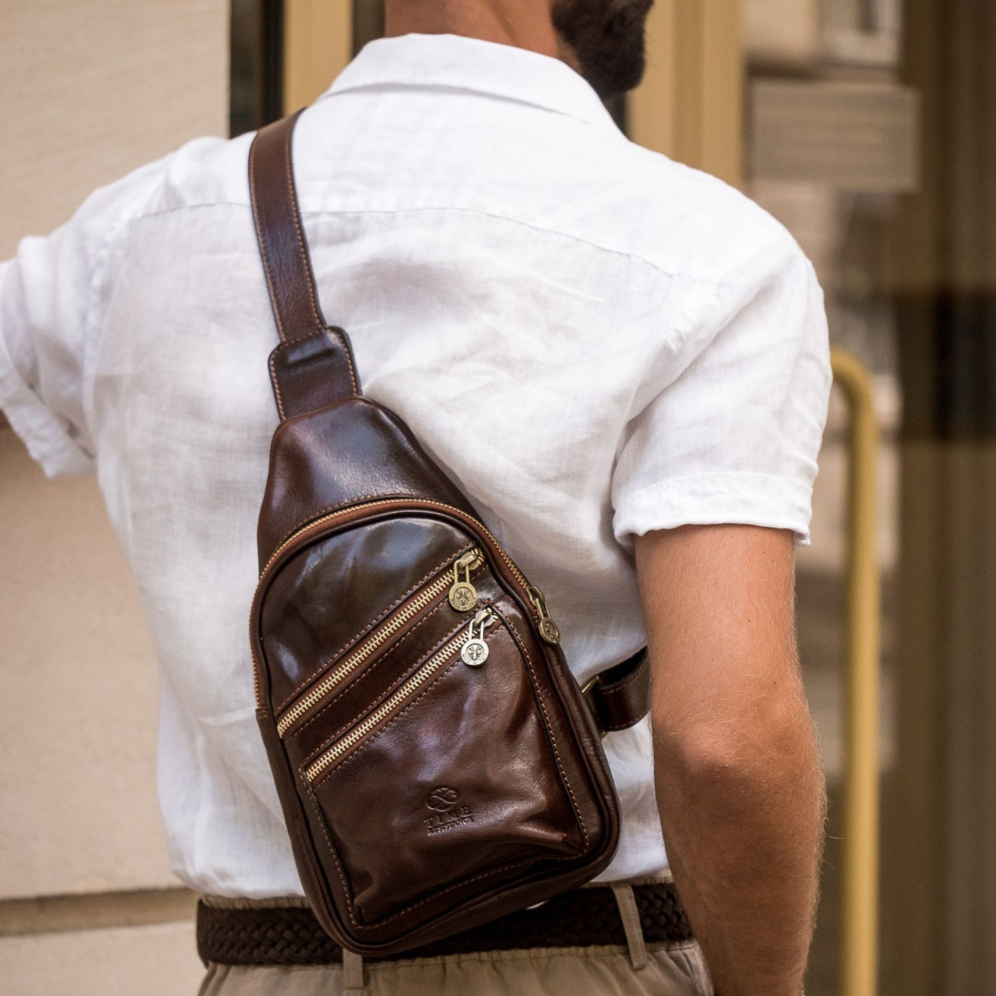 Sac besace en cuir - Catch-22