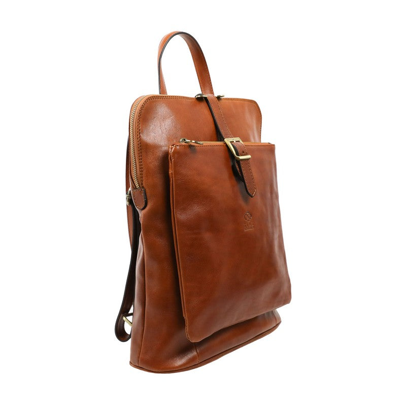 Convertible Leather Backpack Shoulder Bag - Emma Backpack Time Resistance   