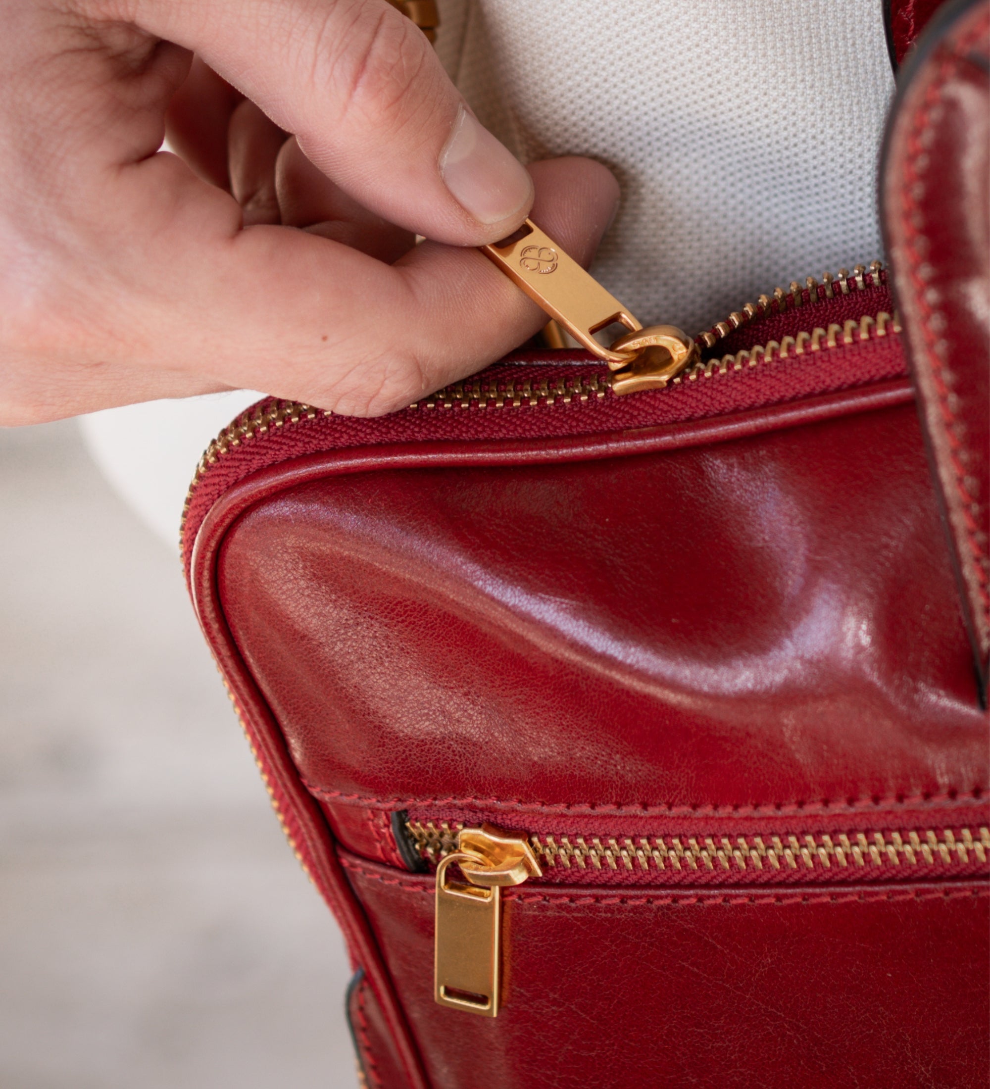 Leather Briefcase Laptop Bag - Brave New World