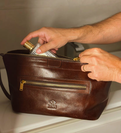 Trousse de toilette en cuir - Ragtime