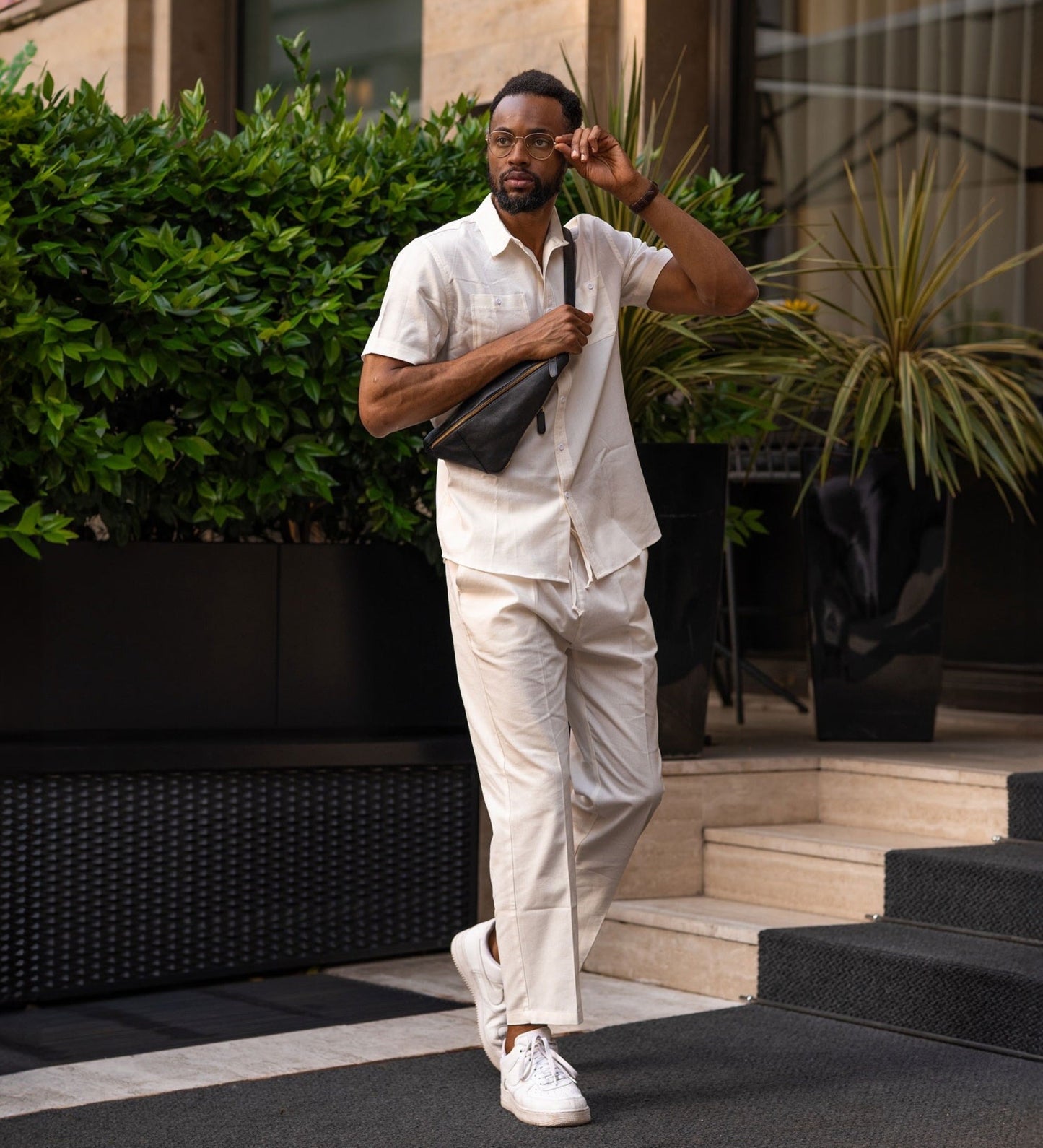 Sac besace en cuir - The Monk