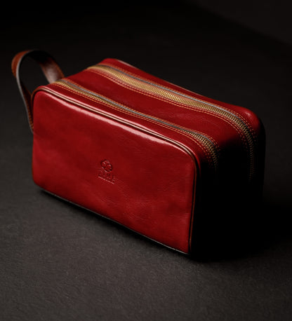 Leather Cosmetic Bag Dopp Kit - All the Kings Men