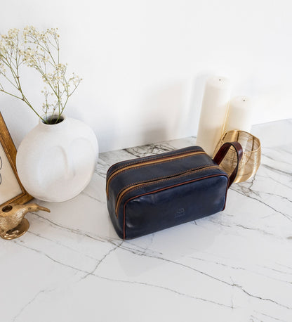 Leder-Kosmetiktasche Dopp Kit - All the Kings Men