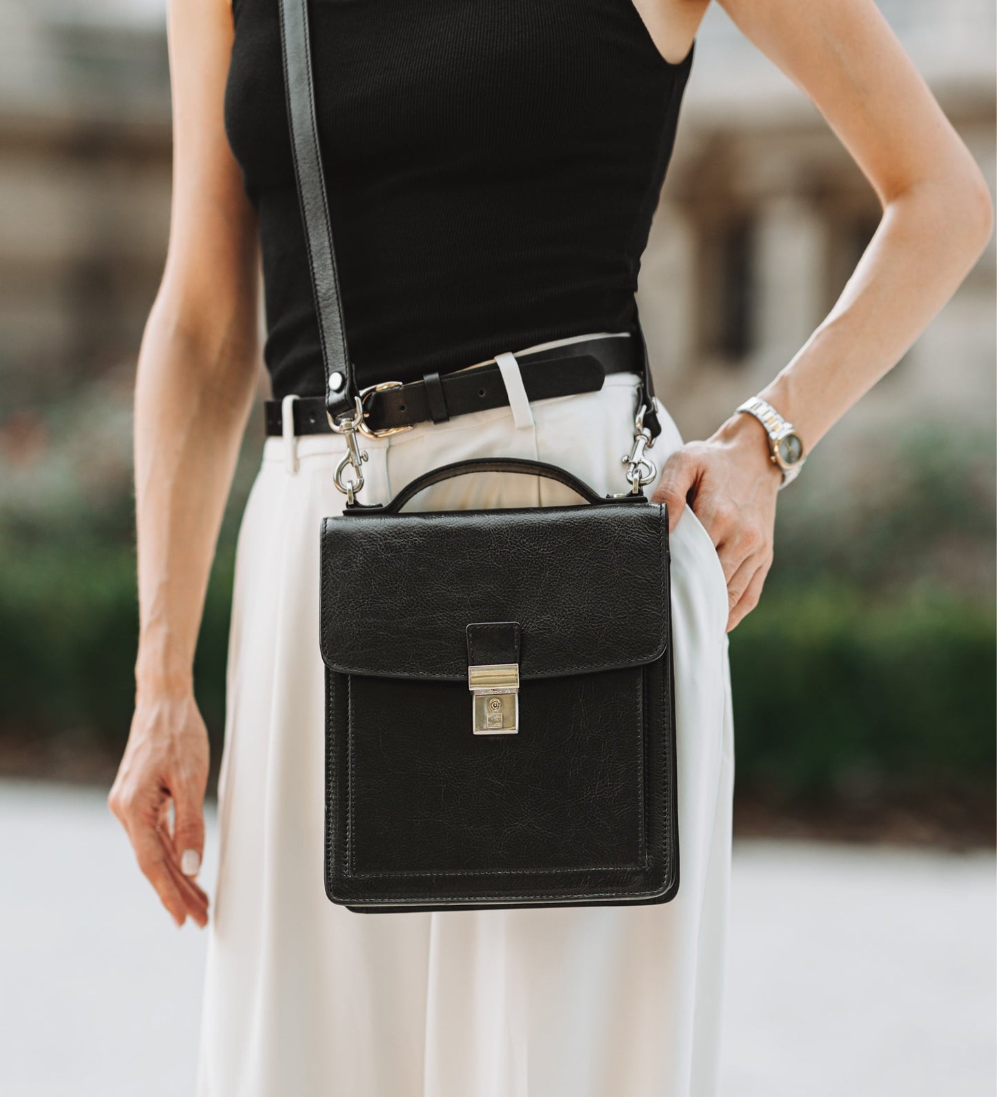 Small Leather Briefcase for Women - Walden