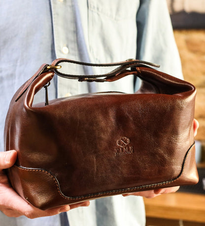 Trousse de toilette en cuir - Autumn Leaves