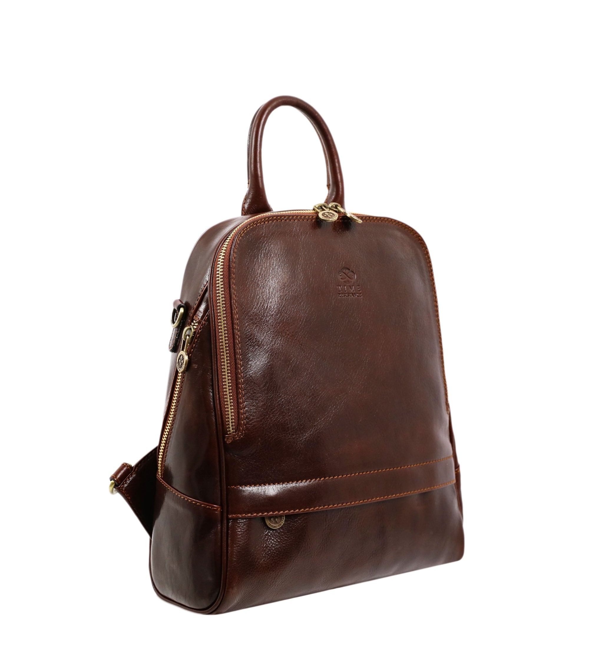 Womens Leather Backpack Convertible Bag - Regeneration