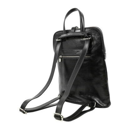 Convertible Leather Backpack Shoulder Bag - Emma Backpack Time Resistance   