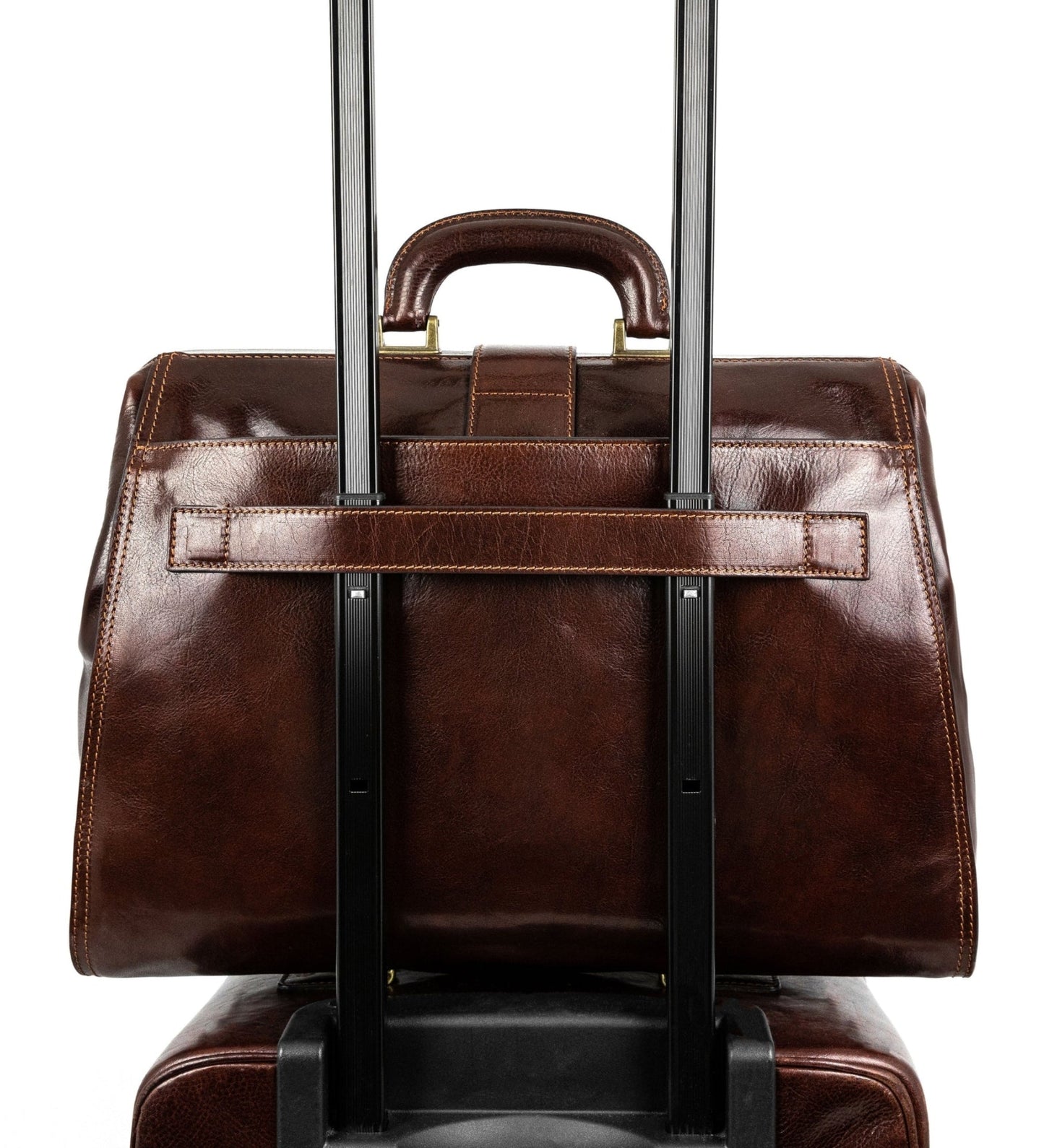 Grand sac de médecin en cuir marron - Mrs Dalloway