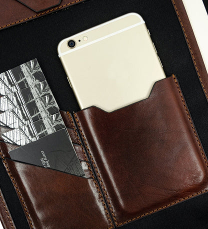 Womens Leather A4 Documents Folder Organizer - The Call of the Wild