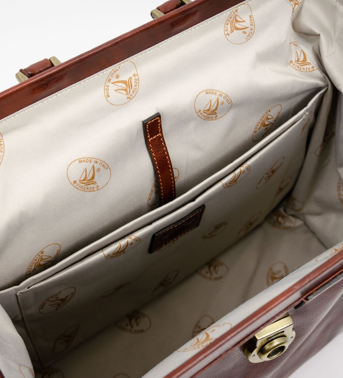 Grand sac de médecin en cuir marron - Mrs Dalloway